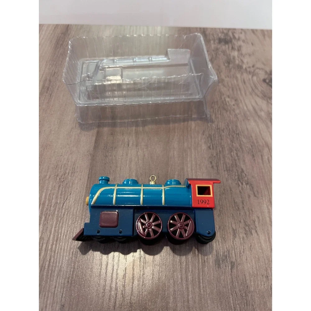Hallmark Keepsake Ornament Unisex OS Blue 1992 Steam Locomotive Train Engine